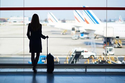 woman in an airport